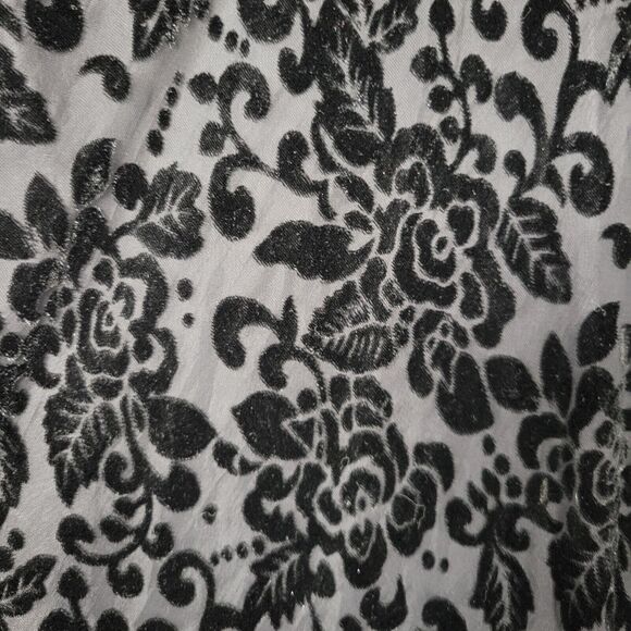 JM COLLECTION Black Burnout Velvet Babydoll Whimisigoth Long Maxi Dress SIZE 14 - Picture 3 of 13